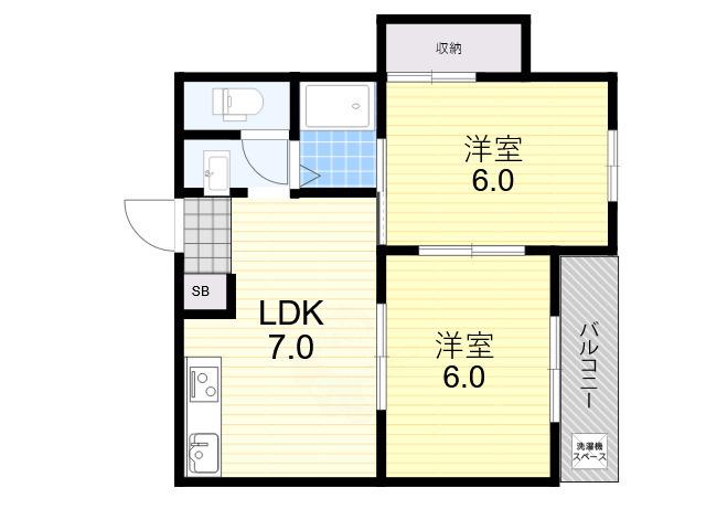 ラパンジール住吉大社(2LDK/9階)の間取り写真