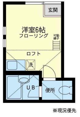 ユナイト小田エミリア ロマーニャ(ワンルーム/2階)の間取り写真