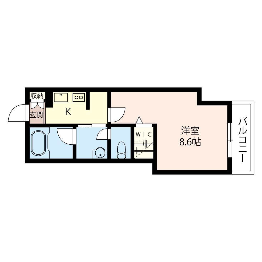 スパッシオ中野新橋(1K/1階)の間取り写真
