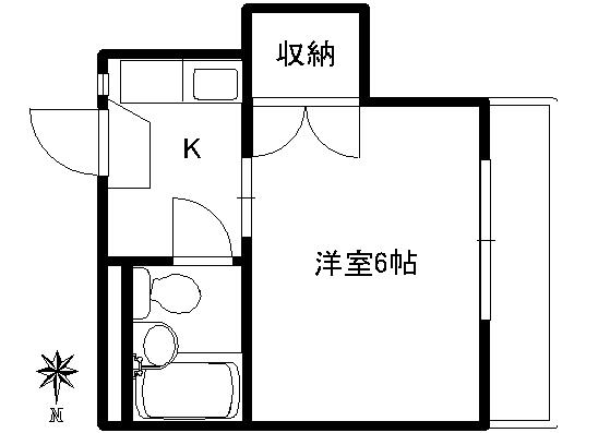 メゾンパール(1K/1階)の間取り写真