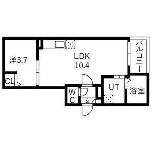 JACK SHINHAMAI(1LDK/3階)の間取り写真