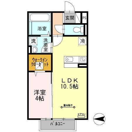 ジュネス II(1LDK/1階)の間取り写真