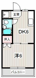 ロイヤルシングル(1DK/3階)の間取り写真