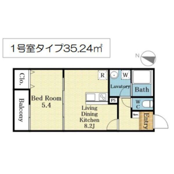 MEW STYLE APARTMENTS(1LDK/3階)の間取り写真