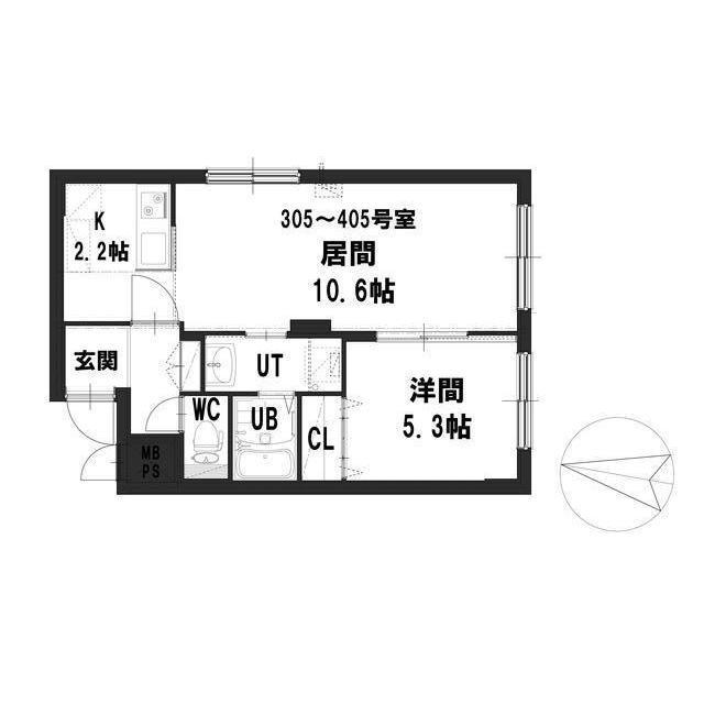 グランメールシステム(1LDK/3階)の間取り写真