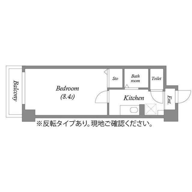 ドミール江戸堀(1K/7階)の間取り写真