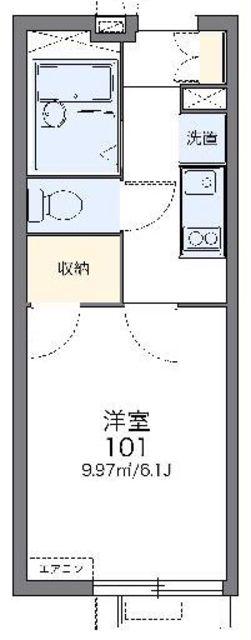 レオパレスシード石川台(1K/2階)の間取り写真