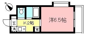 クレストコート(1K/1階)の間取り写真