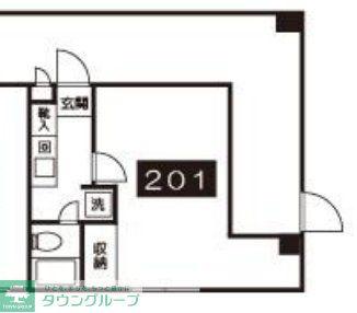 マベール鶴瀬(1K/2階)の間取り写真