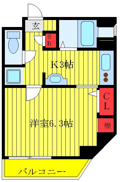 三和駒込(1K/1階)の間取り写真