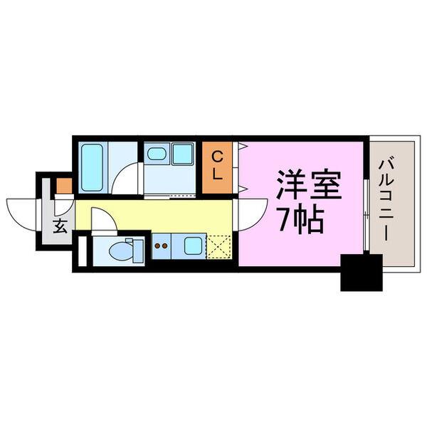 RAFFLE OZONEII -サウス GARDEN-(1K/4階)の間取り写真