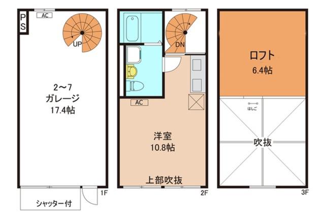 GLBゆめみ野A棟(1K/1階)の間取り写真