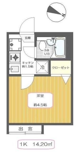 REDEAL新小岩(1K/2階)の間取り写真