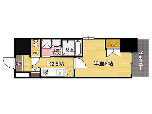 NO.103(1K/7階)の間取り写真