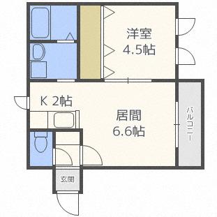 フォートレスN18(1LDK/3階)の間取り写真