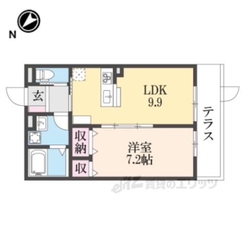 ベルメゾンFⅠ(1LDK/1階)の間取り写真