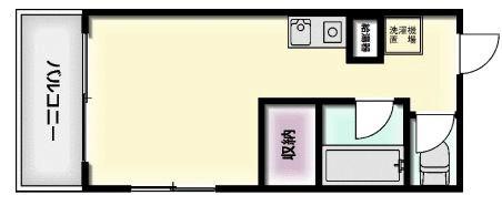 クレセントM(ワンルーム/3階)の間取り写真