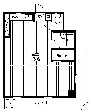 シャトレ恵比寿(ワンルーム/3階)の間取り写真