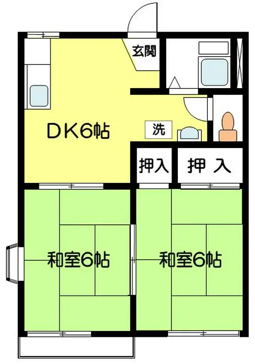 ハイツジョーA 2階階 間取り