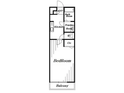 リブリ・西千葉(1K/2階)の間取り写真