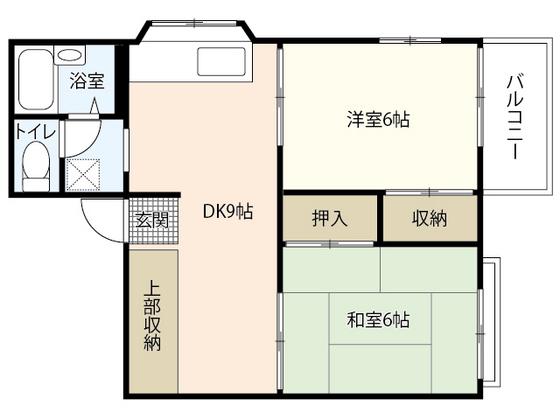 フォーブル川村(2LDK/2階)の間取り写真