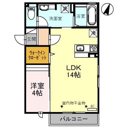 エスト カンパーニュ(1LDK/3階)の間取り写真