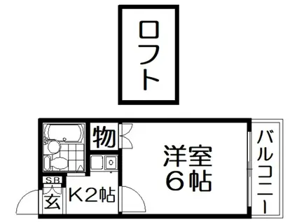 アンフィニィ・桜町(1K/1階)の間取り写真