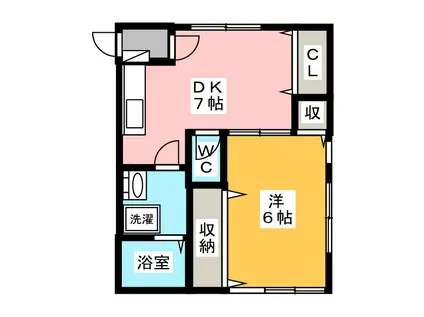 オフィスタケダ(1DK/3階)の間取り写真