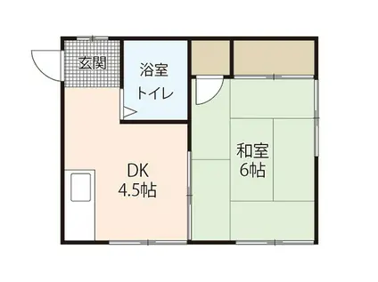 ハイツLA(1DK/2階)の間取り写真