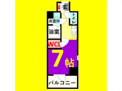 エスリード新栄グランラグジェ(1K/8階)の間取り写真