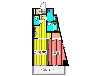 デュオステージ大塚(1DK/4階)の間取り写真