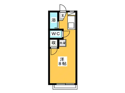 京成本線 江戸川駅 徒歩5分 2階建 築32年(ワンルーム/2階)の間取り写真