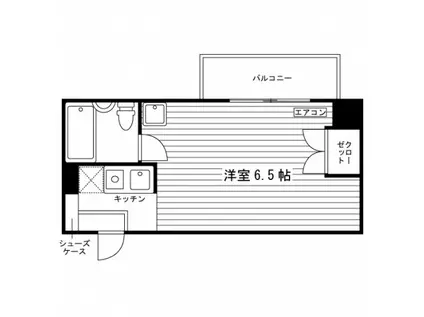 スカイハイネス西調布(ワンルーム/5階)の間取り写真