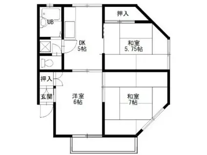 メゾン・ド・マリ(3DK/1階)の間取り写真