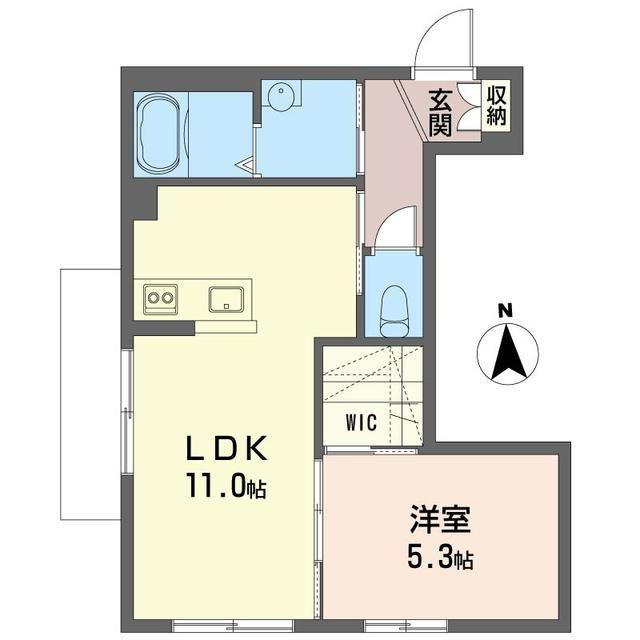 シャーメゾンU(1LDK/3階)の間取り写真