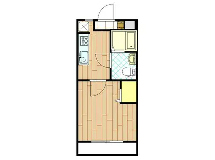 マンションヒカリI(1K/1階)の間取り写真