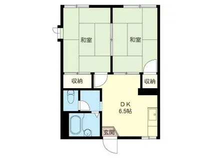 T・NハイツA(2DK/1階)の間取り写真