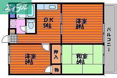 エステートIMA(3DK/1階)の間取り写真