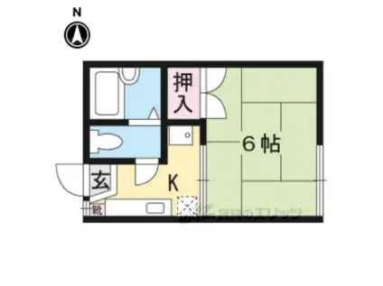 レ・ユニオン若草(1K/1階)の間取り写真