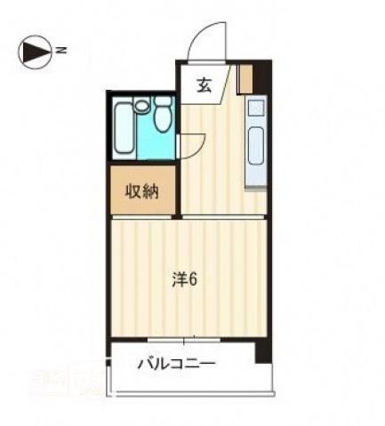 ホワイトマンション(1K/3階)の間取り写真