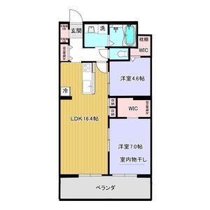 レジデンス グリシナ (2LDK/3階)の間取り写真