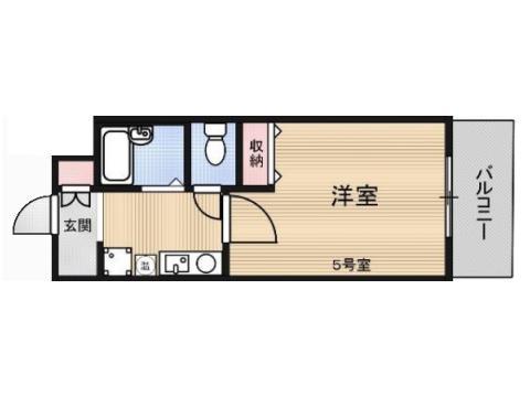 AURORA COURT兵庫駅前(1K/9階)の間取り写真