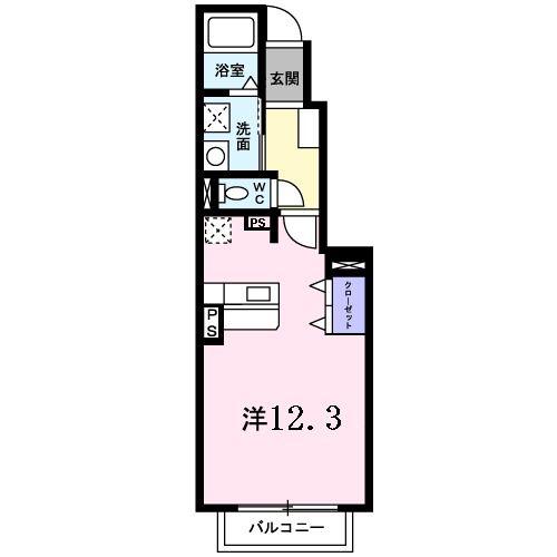 アネシス(ワンルーム/1階)の間取り写真