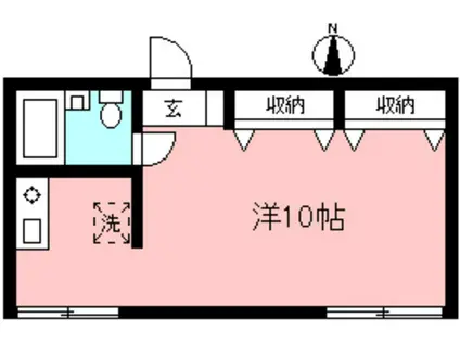 メゾンシェリ(ワンルーム/1階)の間取り写真