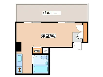 マンションミハス(ワンルーム/4階)の間取り写真