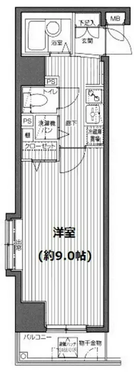 ガラ・ステージ麻布十番 5階階 間取り