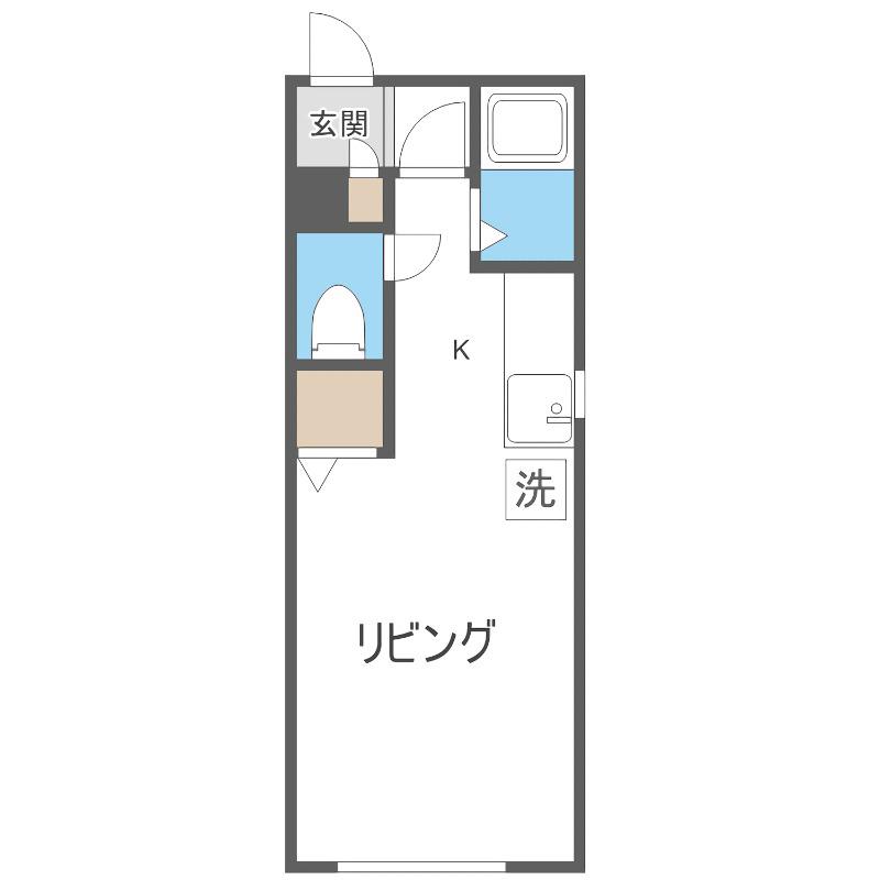 東札幌スカイハイツ(1K/3階)の間取り写真