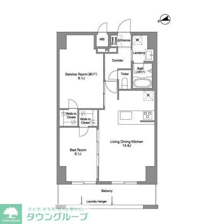 ロイヤルパレス池袋西 9階階 間取り