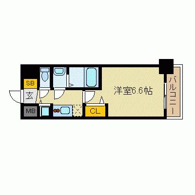 プレサンス名古屋STATIONフレア(1K/8階)の間取り写真