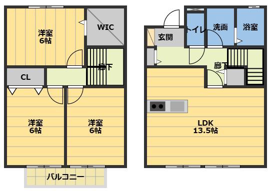 MAISON SYMPHONY B(3LDK/1階)の間取り写真